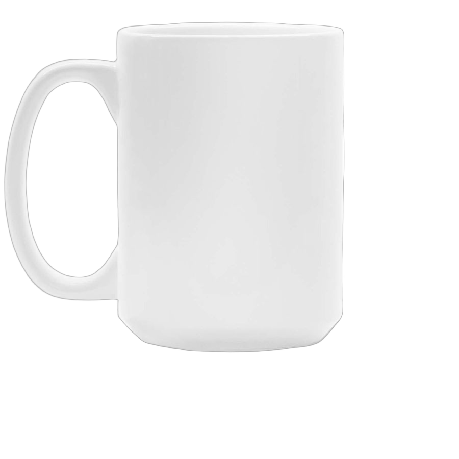 White Large Coffee Mug - Back